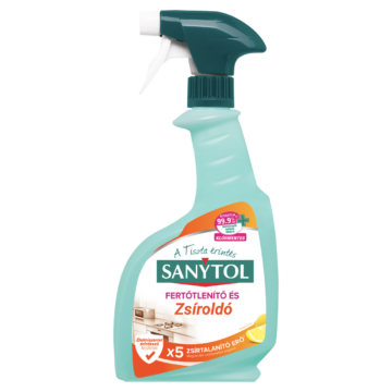 Sanytol konyhai Fertőtlenítő és Zsíroldó spray 500 ml