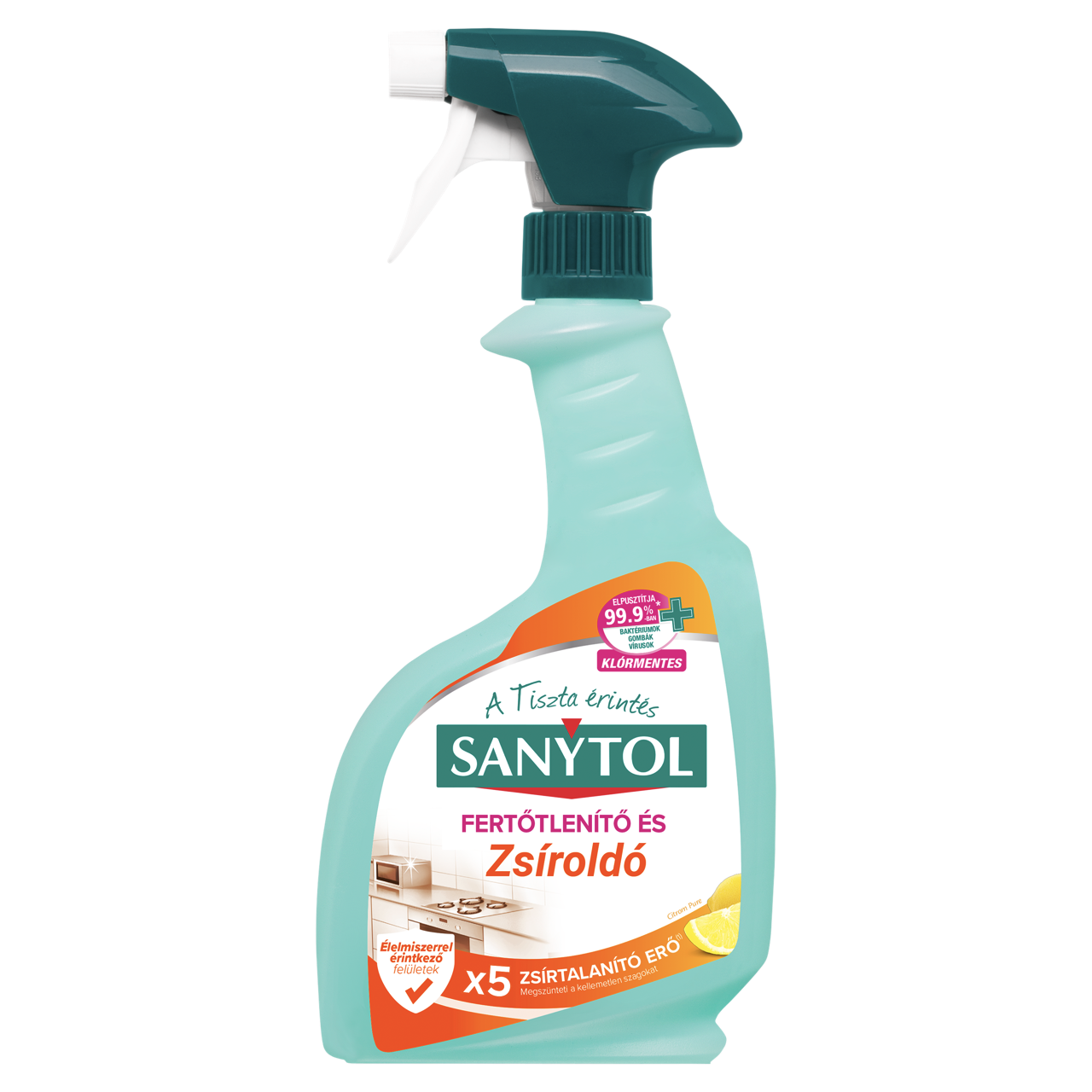 Sanytol konyhai Fertőtlenítő és Zsíroldó spray 500 ml
