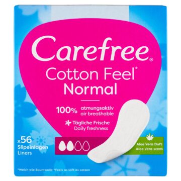 Carefree tisztasági betét Cotton Feel Normal Aloe 56 db