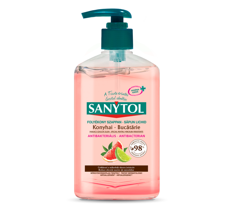 Sanytol Antibakteriális Folyékony Szappan Grapefruit és Lime 250 ml