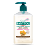 Sanytol Antibakteriális Folyékony Szappan Mandulatej és méhpempő 250 ml