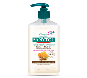 Sanytol Antibakteriális Folyékony Szappan Mandulatej és méhpempő 250 ml