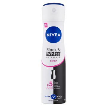 NIVEA Black & White Invisible Clear izzadásgátló deo spray 150 ml