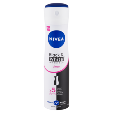 NIVEA Black & White Invisible Clear izzadásgátló deo spray 150 ml