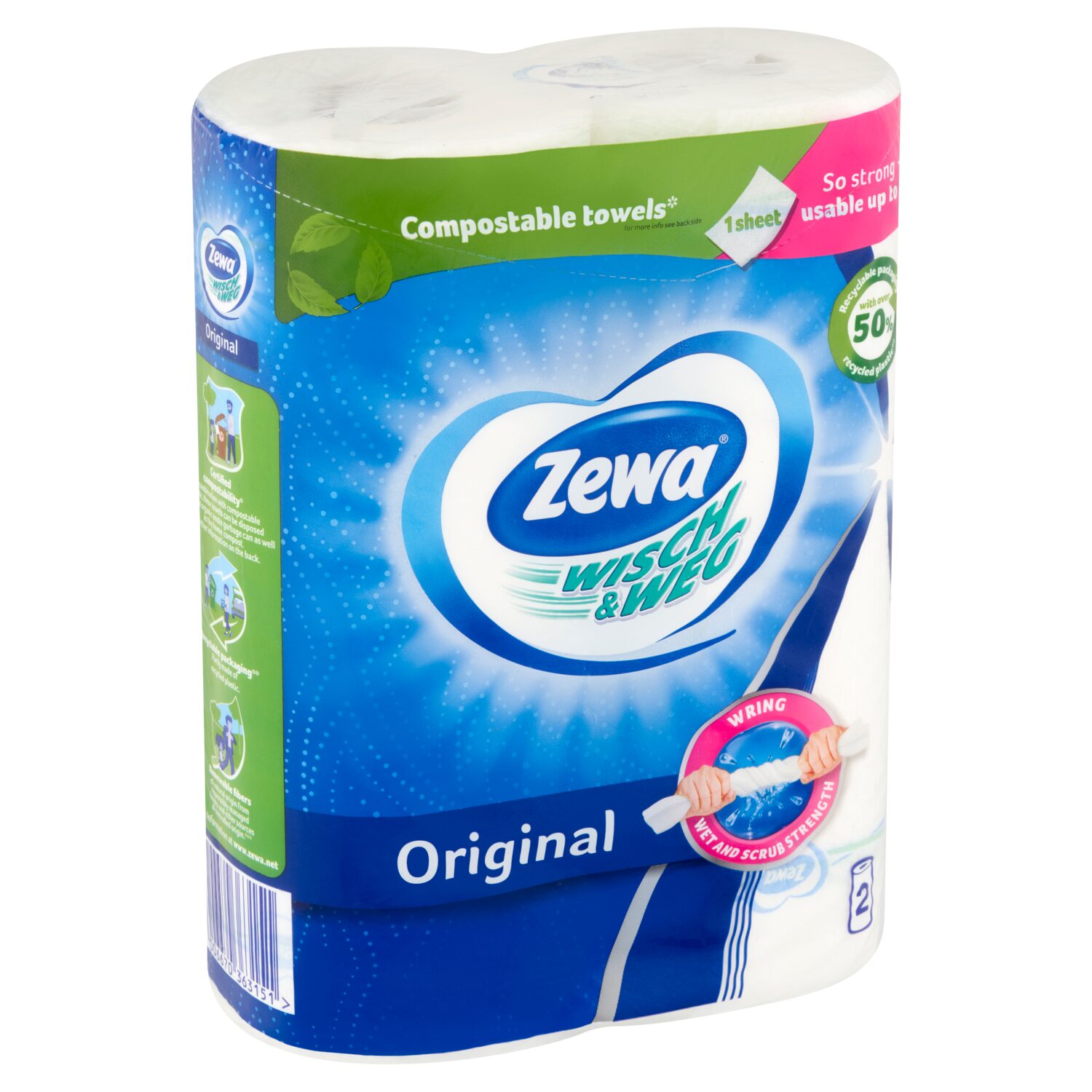 Zewa Wisch&Weg Original háztartási papírtörlő 2 rétegű 2 tekercs