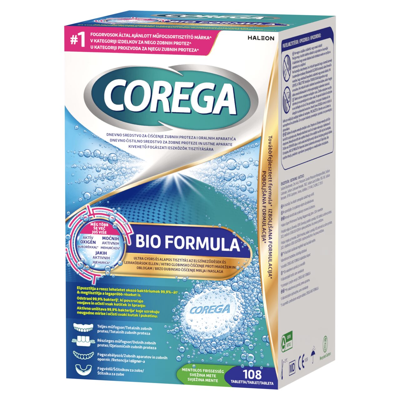 Corega Bio Formula műfogsortisztító tabletta 108 db