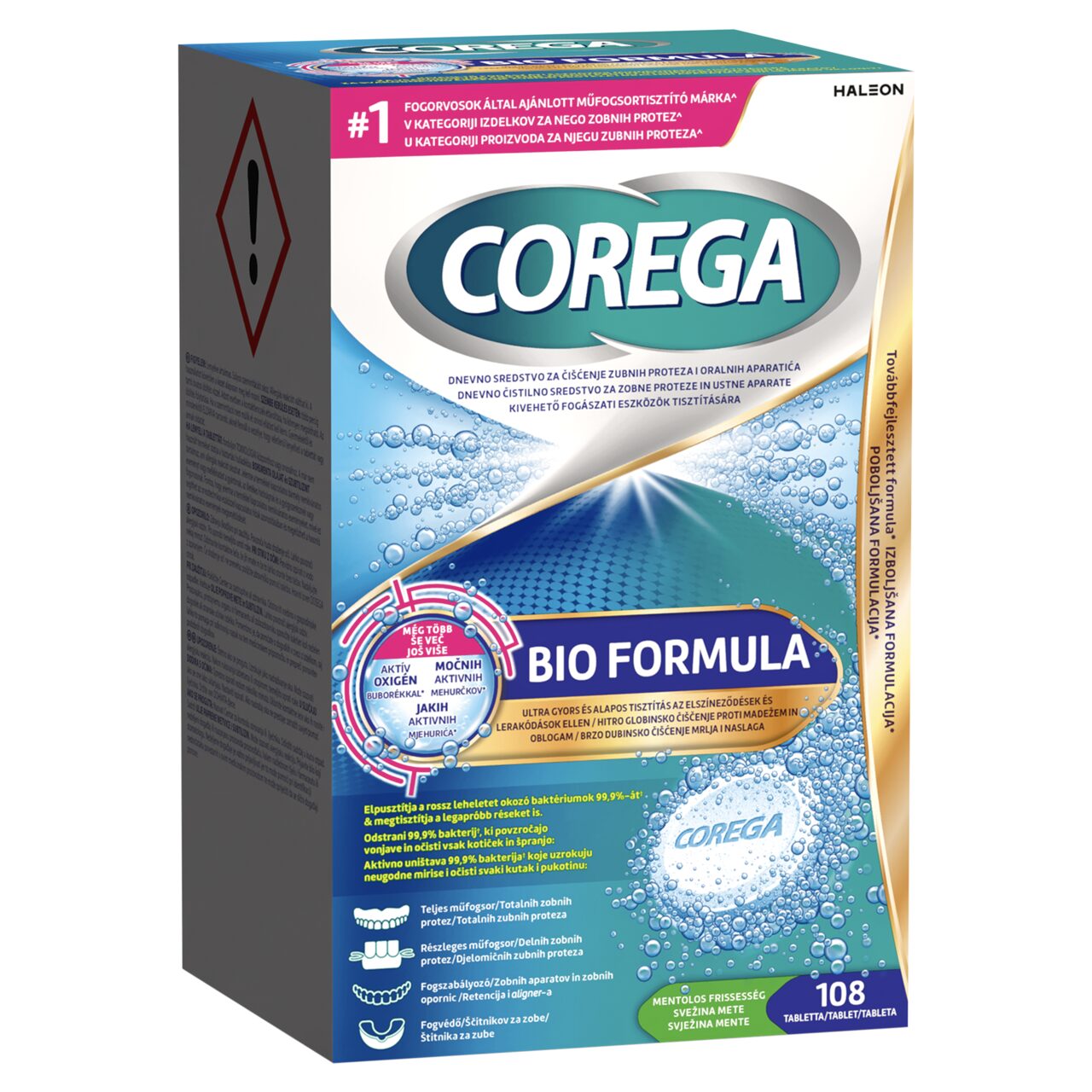 Corega Bio Formula műfogsortisztító tabletta 108 db