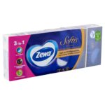 Zewa Softis Original illatmentes papír zsebkendő 4 rétegű 10 x 9 db