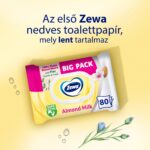 Zewa Almond Milk nedves toalettpapír Big Pack 80 db