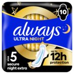 Always Duo Ultra Secure Extra Night egészségügyi betét 10 db