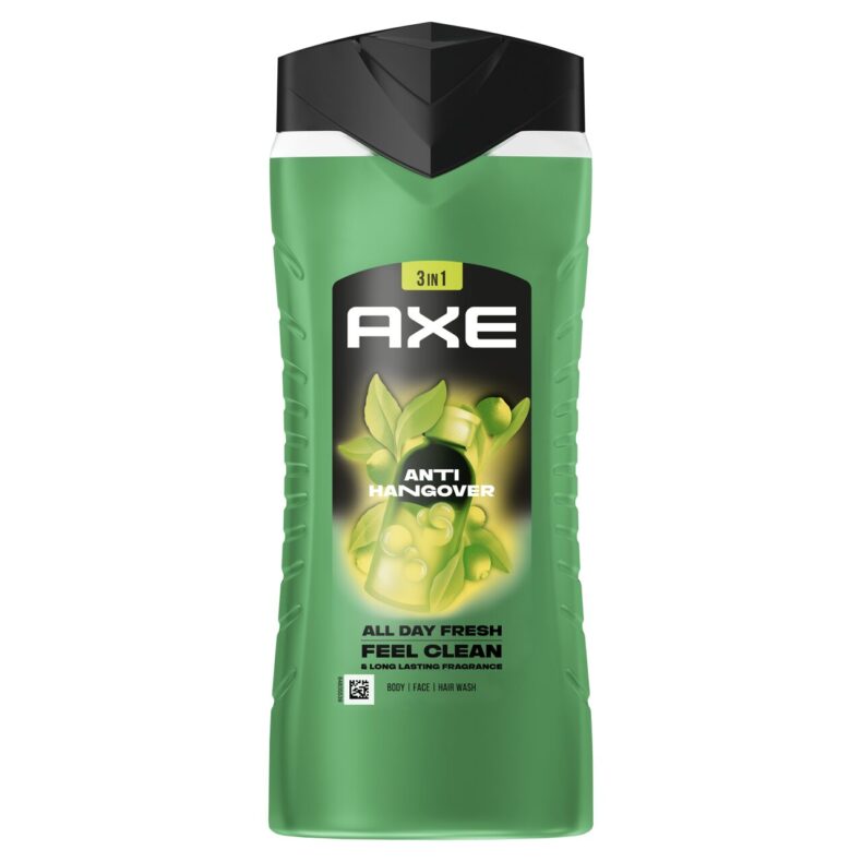 AXE Anti Hangover 3 in 1 tusfürdő testre, arcra, hajra 400 ml