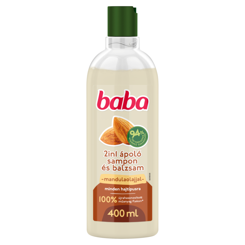 Baba 2in1 sampon és balzsam minden hajtípusra mandulaolajjal 400 ml