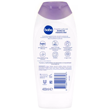 BABA tusfürdő Tündérkert bodza és rózsavíz 400 ml