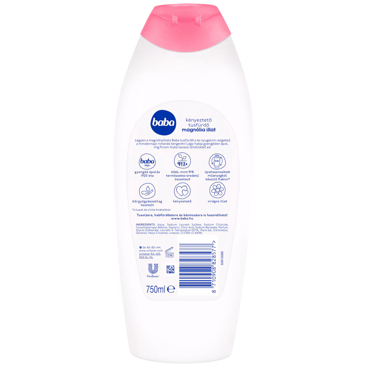 Baba magnólia illat kényeztető tusfürdő 750 ml