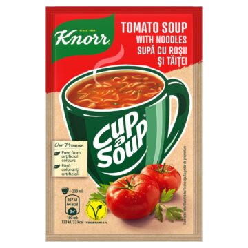 Knorr Cup a Soup bögrés instant paradicsomleves tésztával 19 g