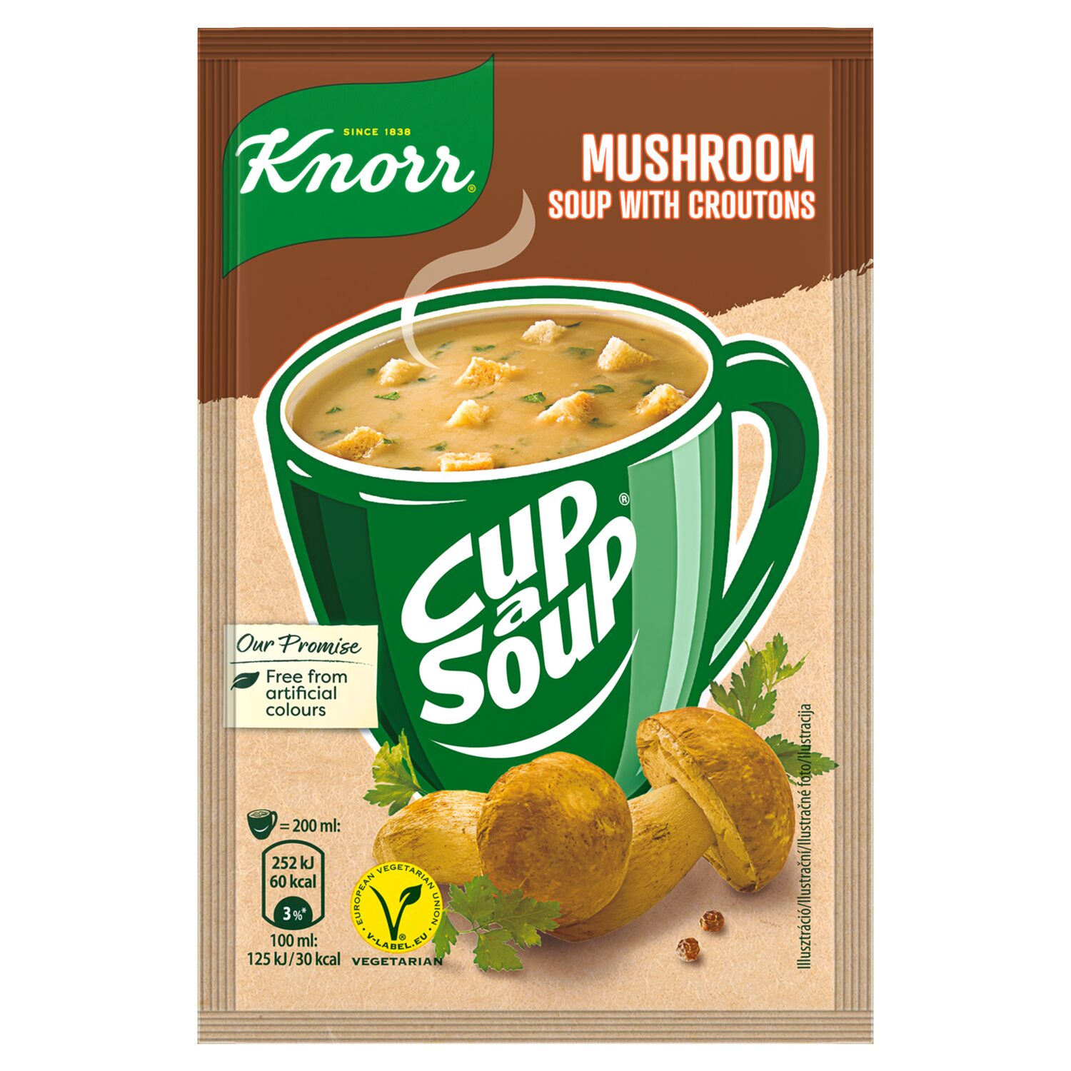 Knorr Cup a Soup bögrés instant vargányakrémleves zsemlekockával 15 g