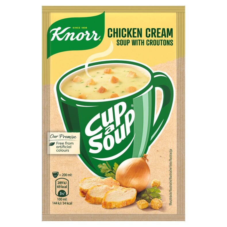 Knorr Cup a Soup bögrés instant csirkekrémleves zsemlekockával 16 g