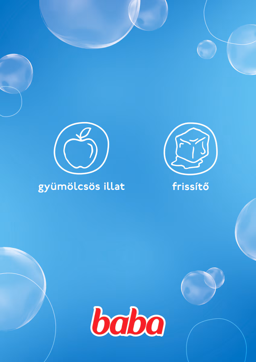 Baba zöldcitrom és menta illat frissítő tusfürdő 400 ml