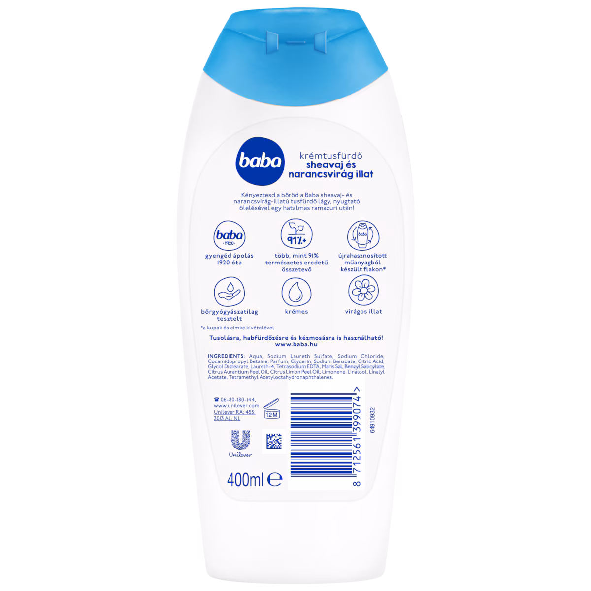 Baba sheavaj és narancsvirág illat krémtusfürdő 400 ml