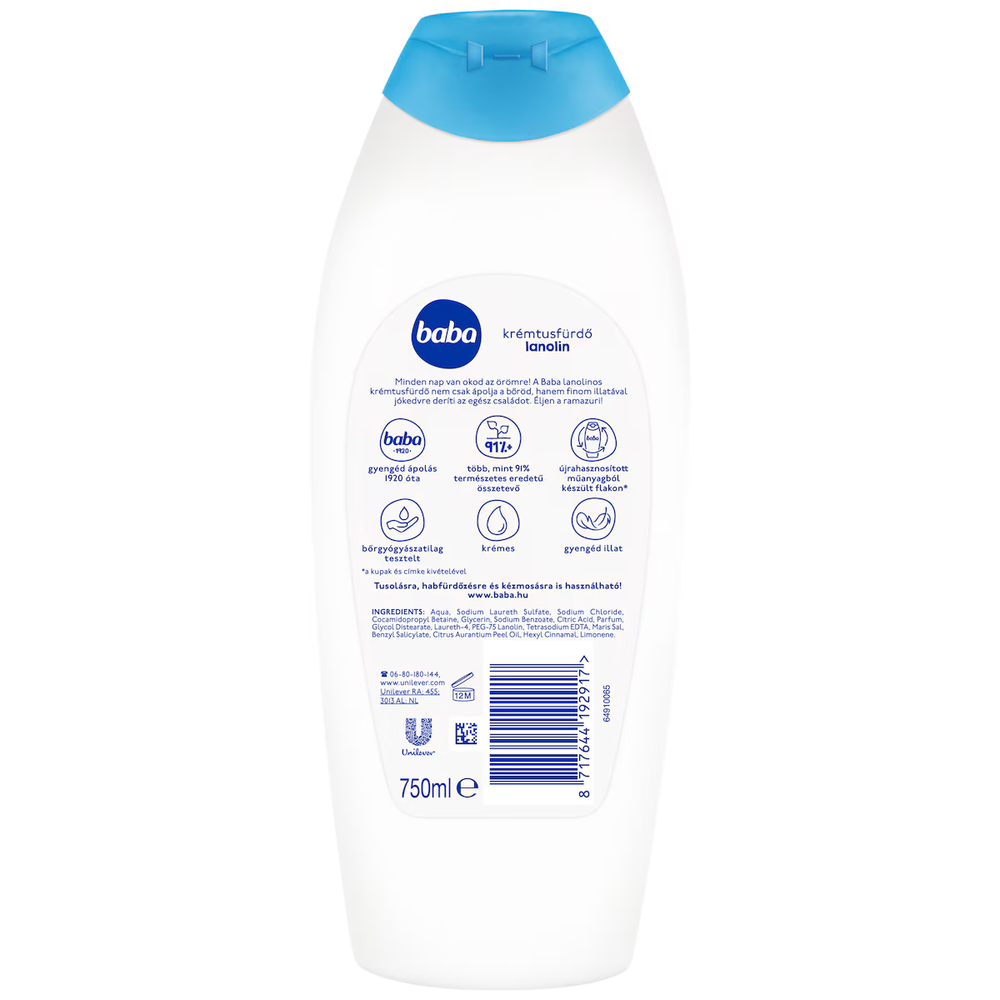Baba Lanolin krémtusfürdő 750 ml