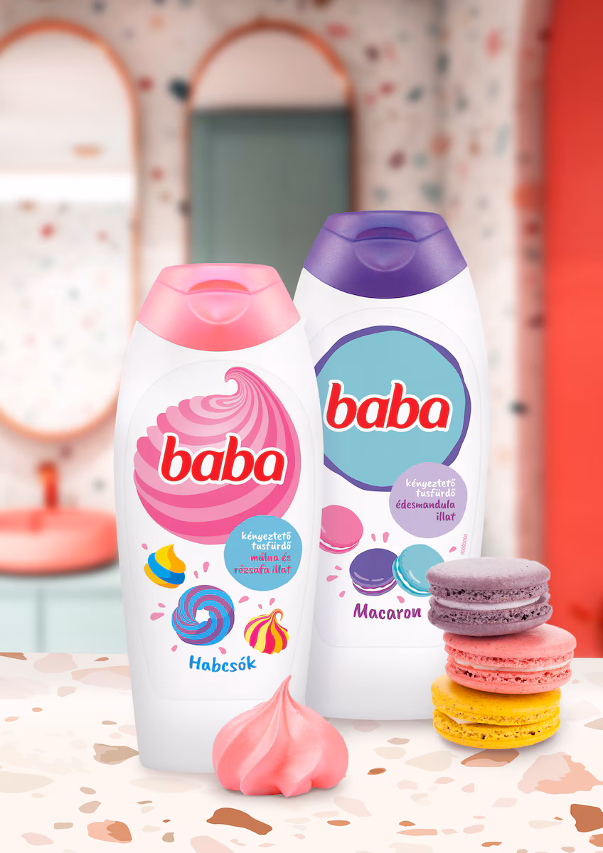 BABA tusfürdő Édes mandula és Macaron 400 ml