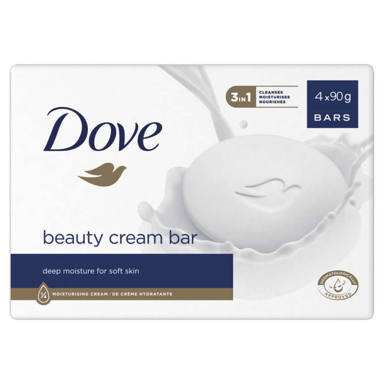 DOVE Beauty Cream szépségápoló krémszappan 4x 90 g