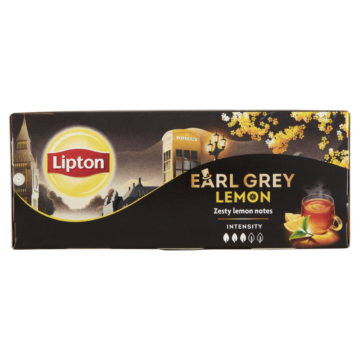 Lipton Earl Grey Lemon ízesített fekete tea 25 teafilter 50 g