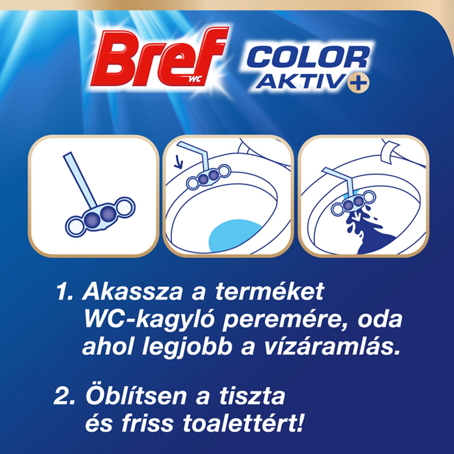 Bref Color Aktiv Eucalyptus WC frissítő 3 x 50 g