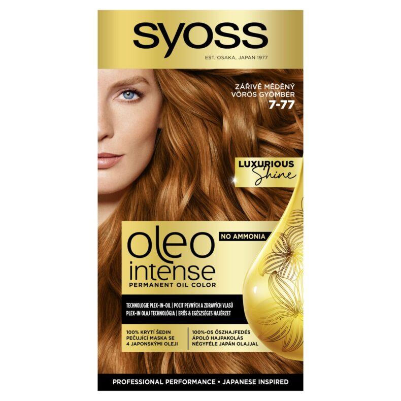 Syoss Oleo Intense tartós hajfesték 7-77 Vörös gyömbér