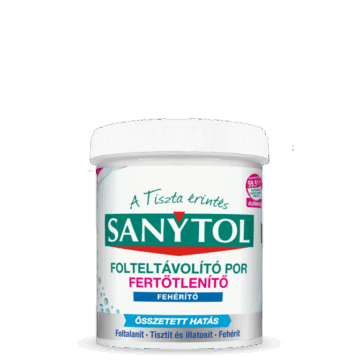 Sanytol Fertőtlenítő Folteltávolító por fehér ruhához 450g