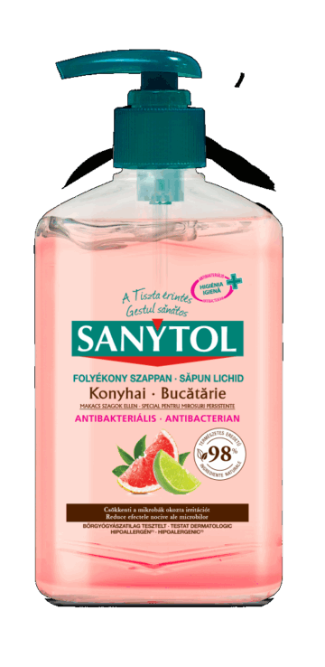 Sanytol Antibakteriális Folyékony Szappan Konyhai Grapefruit és Lime 250 ml
