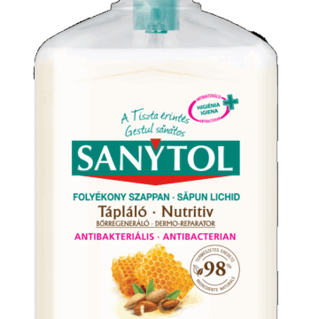 Sanytol Antibakteriális Folyékony Szappan Mandulatej és méhpempő 250 ml
