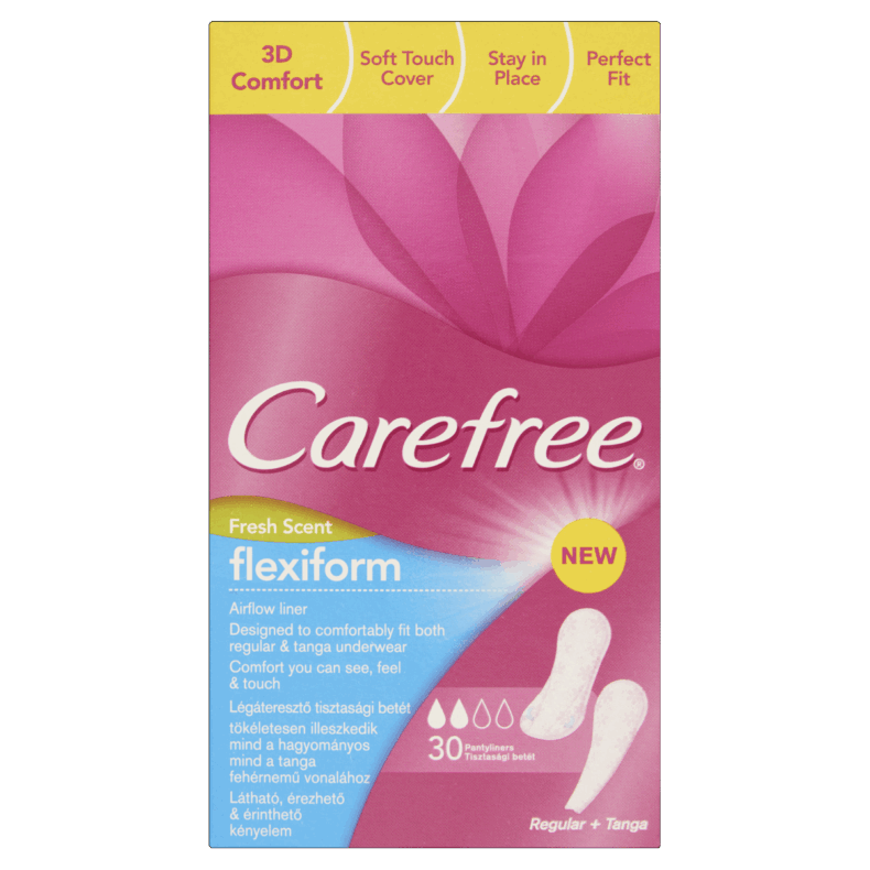 Carefree tisztasági betét 30 db Cotton Feel Flexiform Fresh