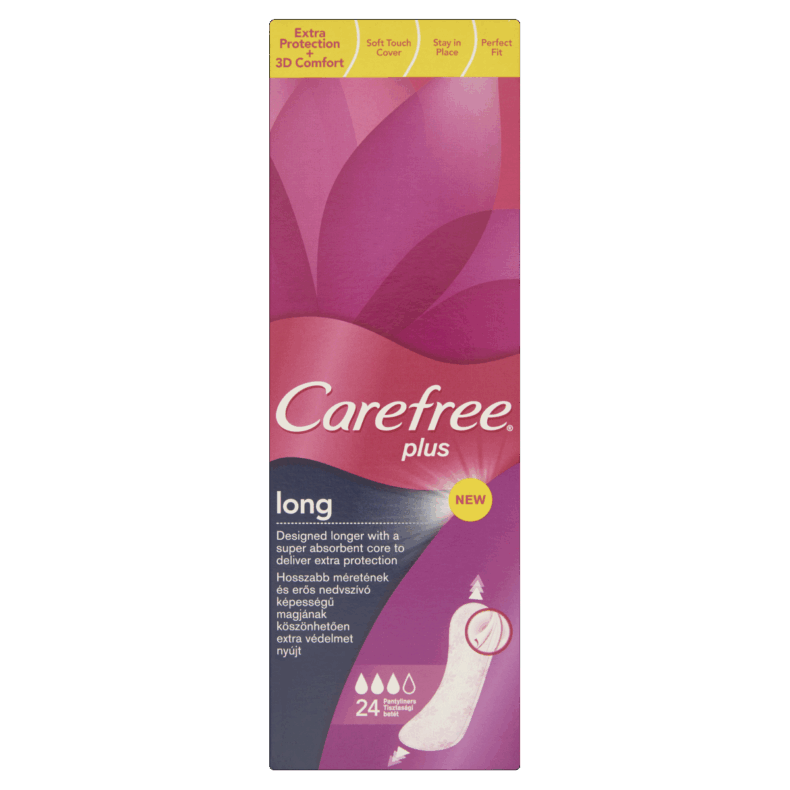Carefree tisztasági betét 24 db Plus Long enyhe