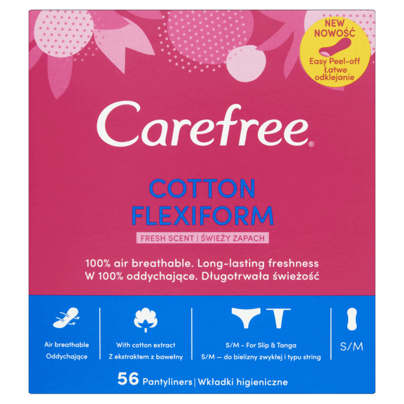 Carefree tisztasági betét 56 db Cotton Feel Flexiform Fresh