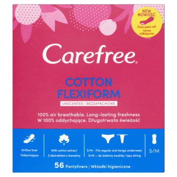 Carefree tisztasági betét 56 db Cotton Flexiform