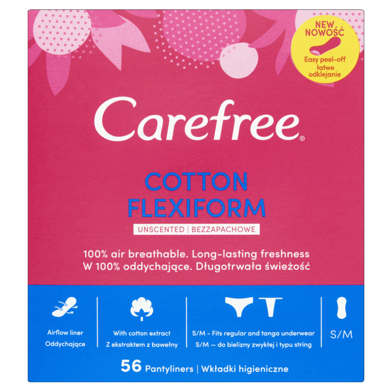 Carefree tisztasági betét 56 db Cotton Flexiform