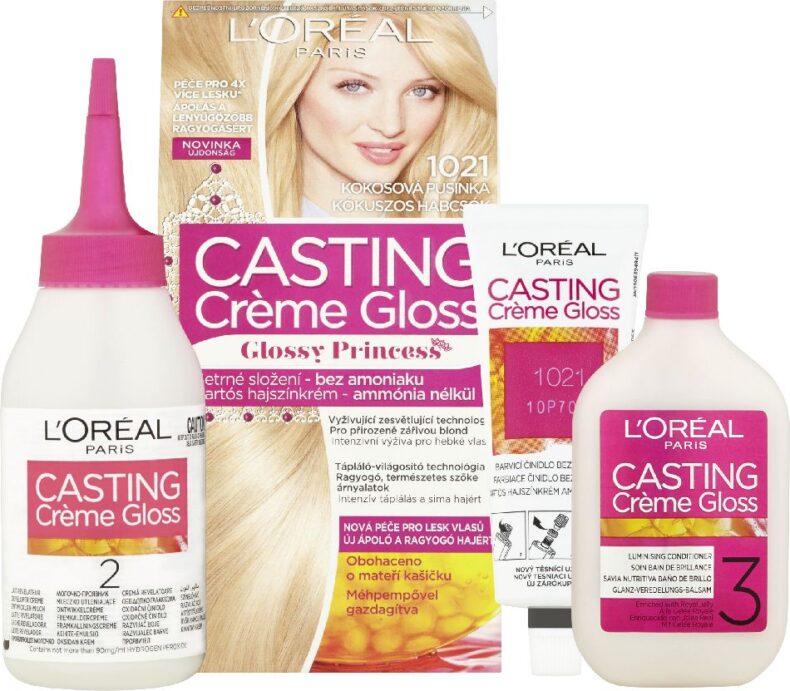 L'ORÉAL Casting Créme Gloss Hajfesték 1021 Világos Gyöngyszőke/Kókuszos Habcsók