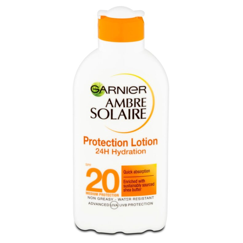 Garnier Ambre Solaire hidratáló naptej vízálló SPF 20 200ml