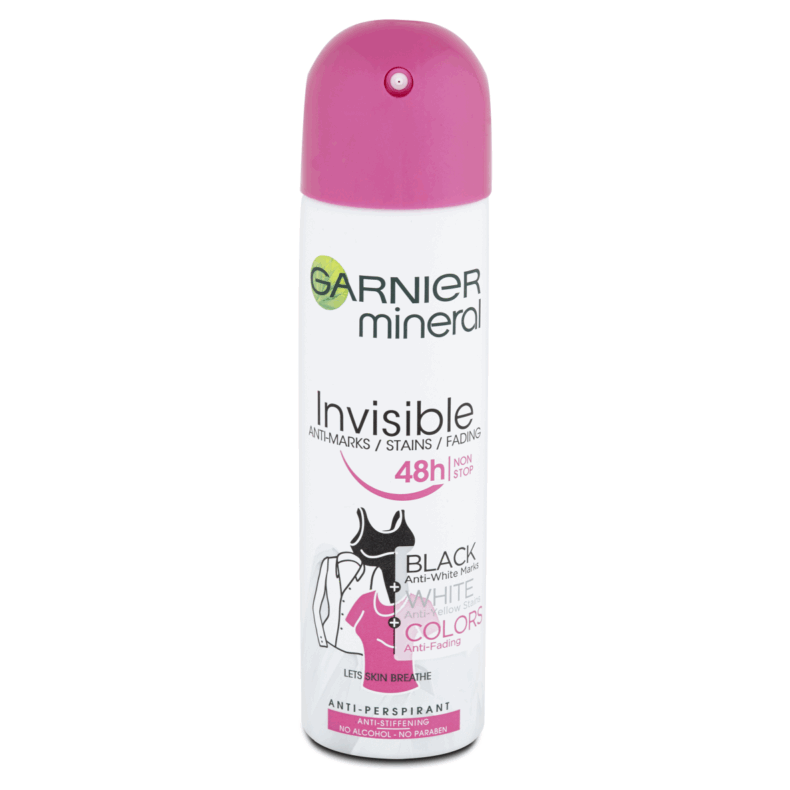 GARNIER Mineral Deo Spray 150 ml Invisible Black&White