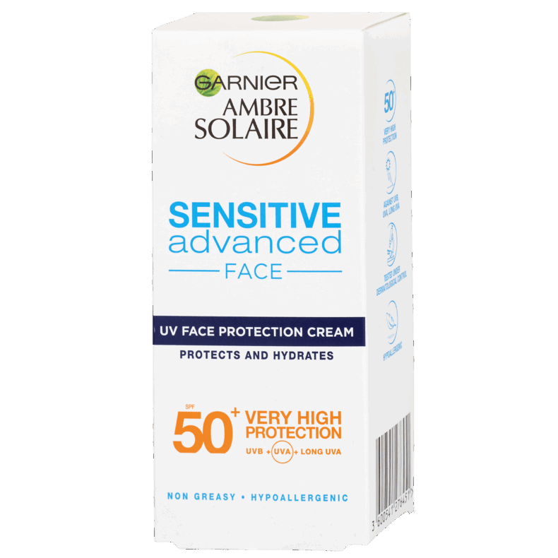 Garnier Ambre Solaire SPF50+ Sensitive naptej arcra 50 ml