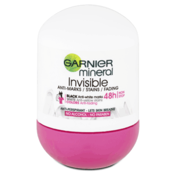 GARNIER Mineral Deo Roll-On 50 ml Invisible Black&White Floral Touch
