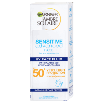 Garnier Ambre Solaire SPF50+ Hyaluronsavas fényvédő arckrém 40 ml