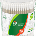 CLINIC Bambusz fültisztító pálcika 200 db henger box