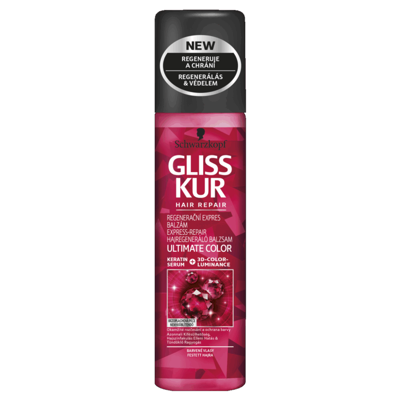 Gliss hajregeneráló balzsam 200 ml Express Repair Ragyogó szín