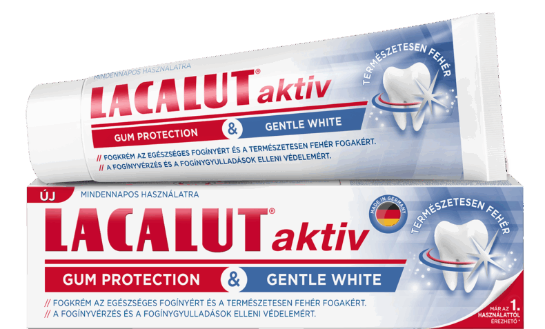 Lacalut fogkrém 75 ml Gum protection & gentle white Aktiv