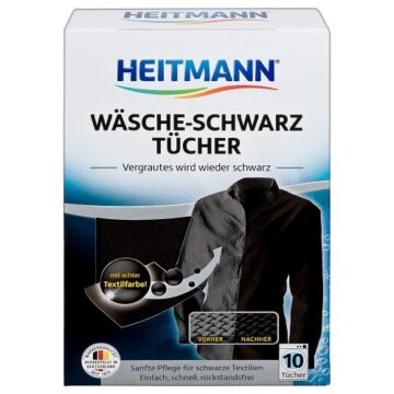 HEITMANN kendő fekete színfrissítő 10 db