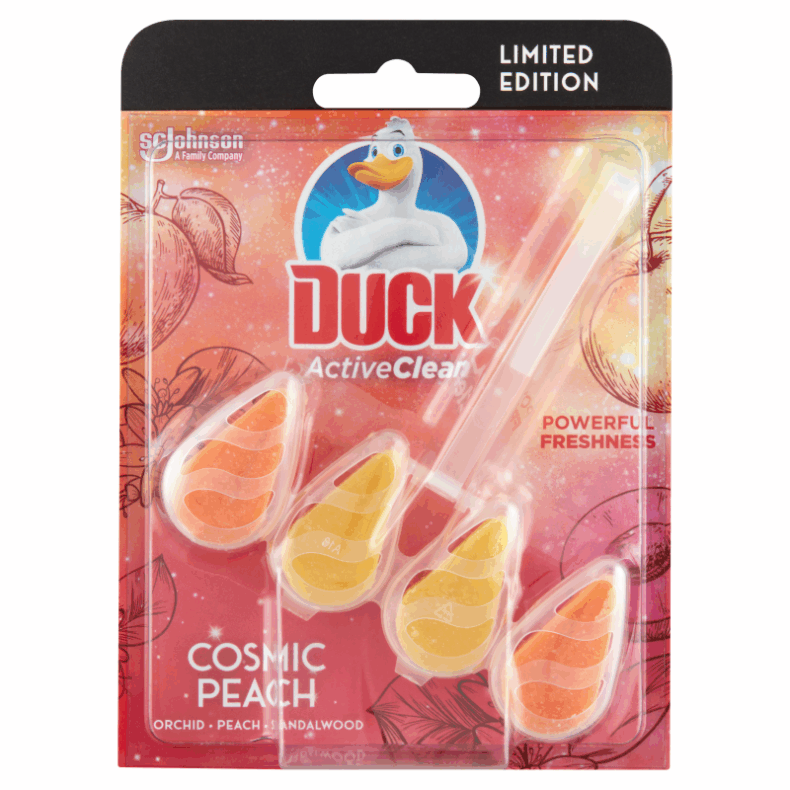 Duck Active Clean WC-öblítő rúd 38,6 g Cosmic Peach