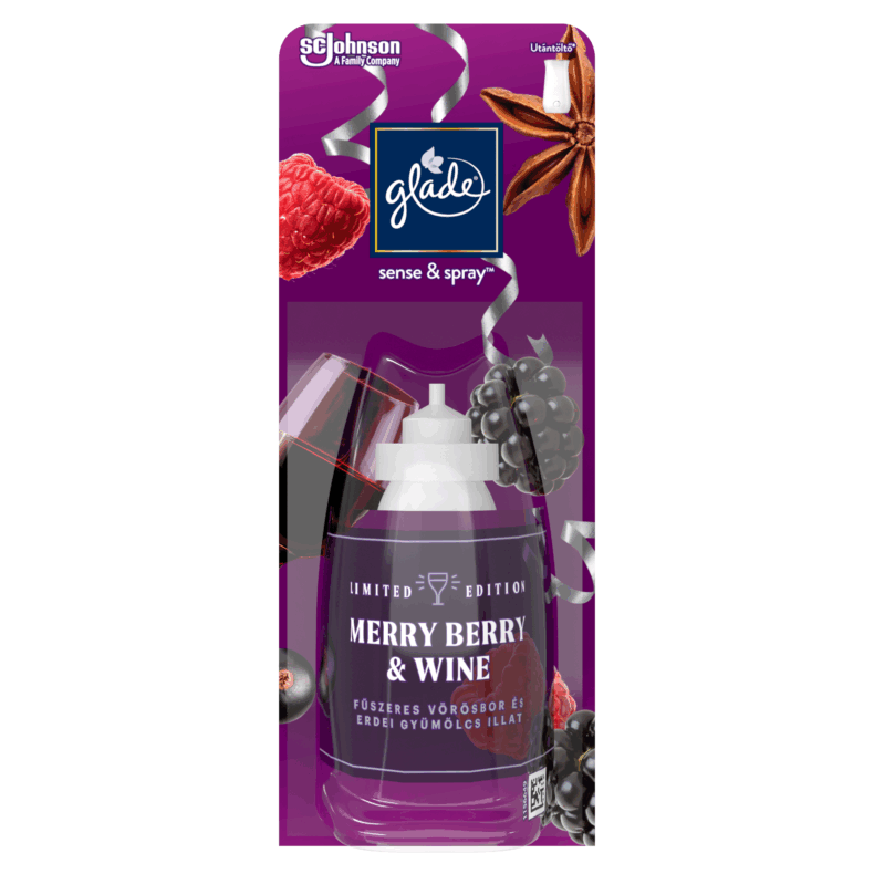 Glade Sense&Spray utántöltő 18 ml Merry Berry & Wine