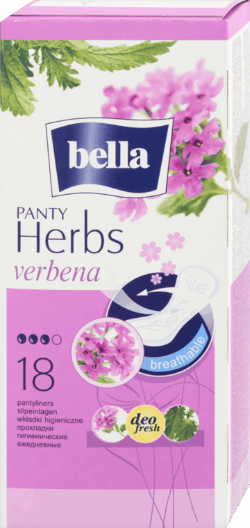 BELLA HERBS Tisztasági Betét Verbena 18 db